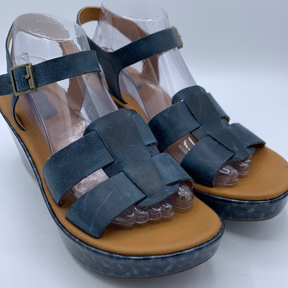 KorkEase Shoes Korks By Kork Ease Leather Wedge Sandals Poshmark